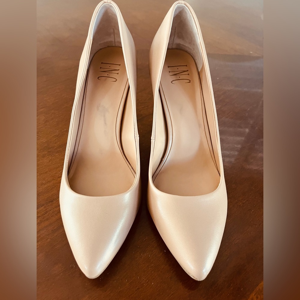 I.N.C  PUMPS 8 1/2  Dark Almond. Like new. Worn 2 times. 3 in heel